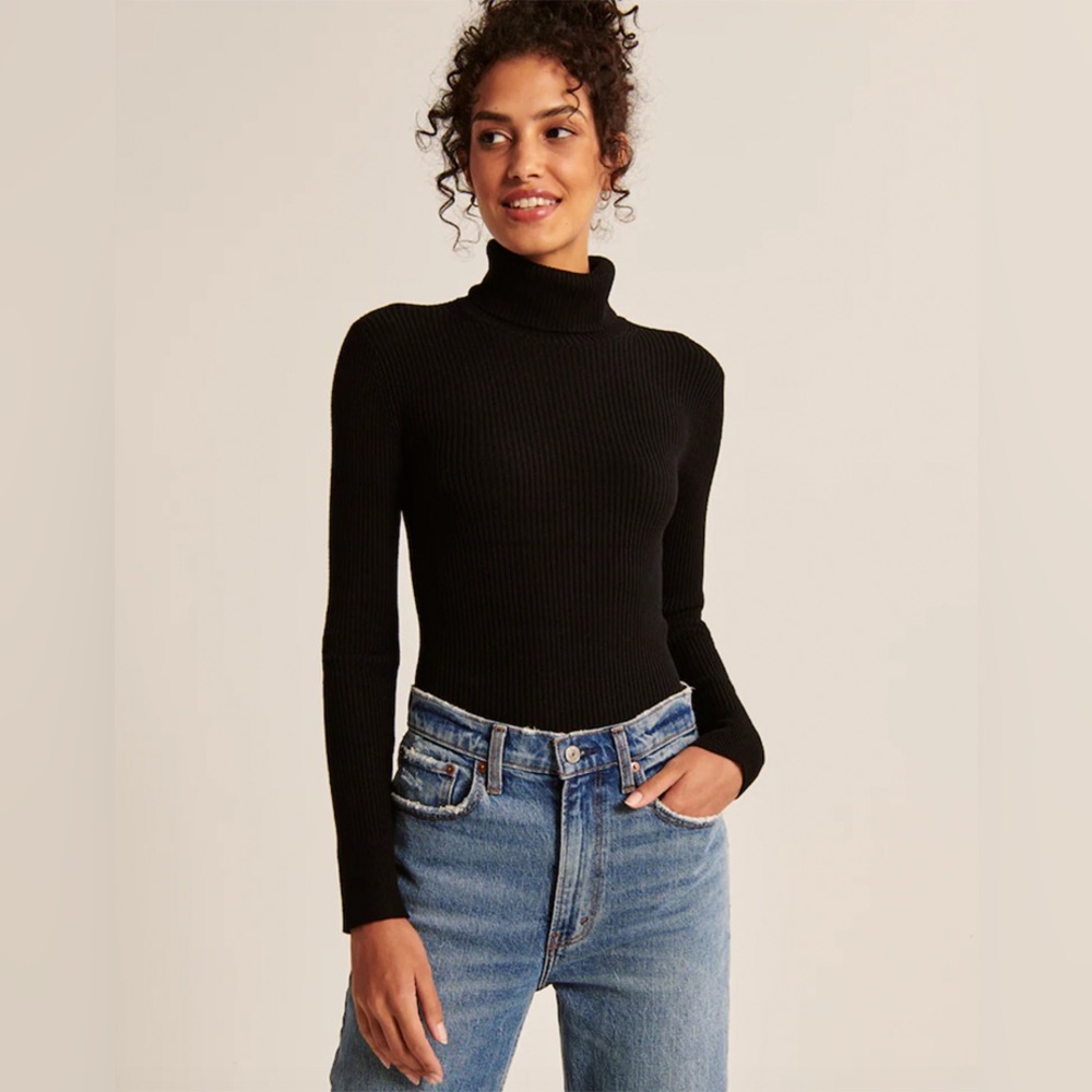 Abercrombie & Fitch Black Turtleneck Sweater